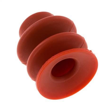30mm Faltenbalg Silikon Rot Vakuum-Saugnapf Hub 13mm