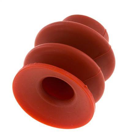 30mm Faltenbalg Silikon Rot Vakuum-Saugnapf Hub 13mm