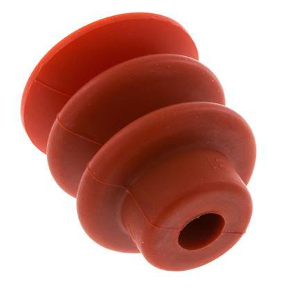 30mm Faltenbalg Silikon Rot Vakuum-Saugnapf Hub 13mm
