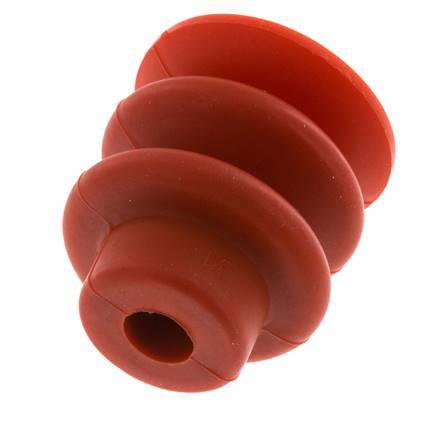 30mm Faltenbalg Silikon Rot Vakuum-Saugnapf Hub 13mm