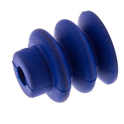 30mm Faltenbalg PUR Blau Vakuum-Saugnapf Hub 13mm