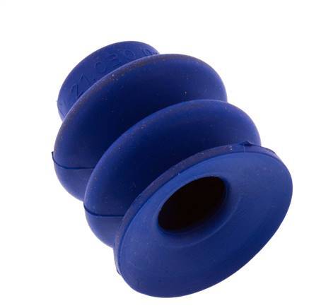 30mm Faltenbalg PUR Blau Vakuum-Saugnapf Hub 13mm