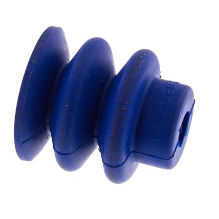 30mm Faltenbalg PUR Blau Vakuum-Saugnapf Hub 13mm