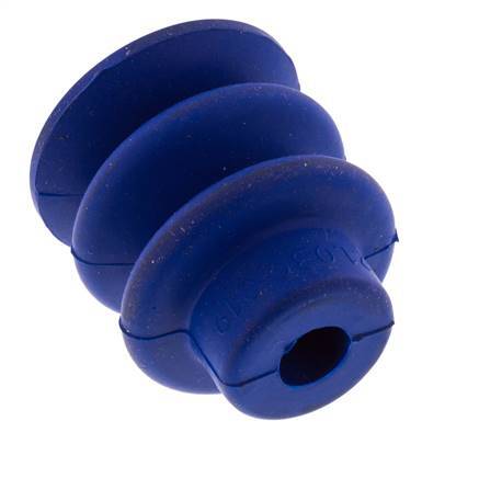 30mm Faltenbalg PUR Blau Vakuum-Saugnapf Hub 13mm