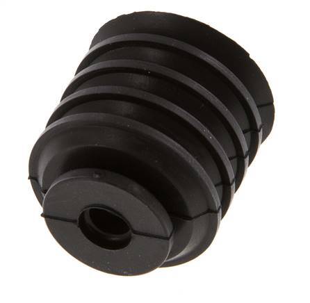30mm Faltenbalg CR Schwarz Vakuum-Saugnapf Hub 21mm