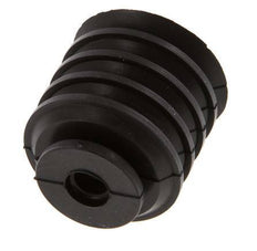 30mm Faltenbalg CR Schwarz Vakuum-Saugnapf Hub 21mm