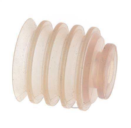 30mm Faltenbalg Silikon Klar Vakuum Saugnapf Hub 21mm