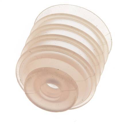 30mm Faltenbalg Silikon Klar Vakuum Saugnapf Hub 21mm