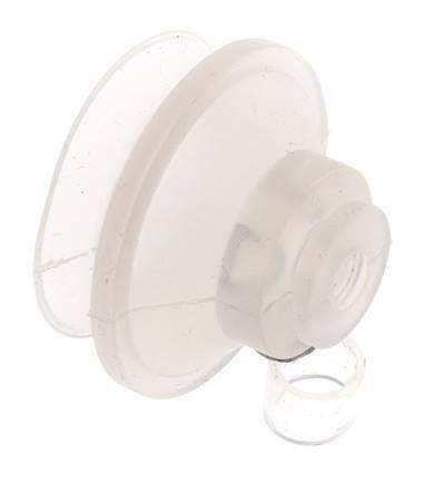 32mm Faltenbalg Silikon Klar Vakuum Saugnapf Hub 9mm