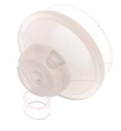32mm Faltenbalg Silikon Klar Vakuum Saugnapf Hub 9mm