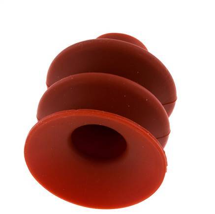 40mm Faltenbalg Silikon Rot Vakuum-Saugnapf Hub 20mm