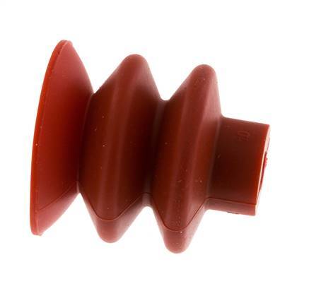 40mm Faltenbalg Silikon Rot Vakuum-Saugnapf Hub 20mm