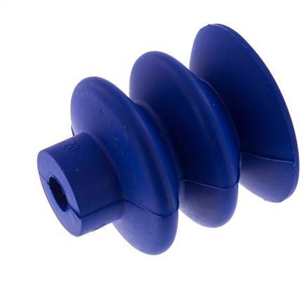 40mm Faltenbalg PUR Blau Vakuum-Saugnapf Hub 20mm