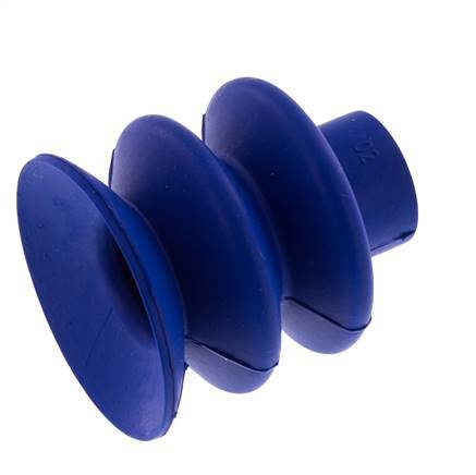 40mm Faltenbalg PUR Blau Vakuum-Saugnapf Hub 20mm