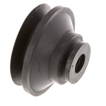 52mm Faltenbalg CR Schwarz Vakuum-Saugnapf Hub 12mm