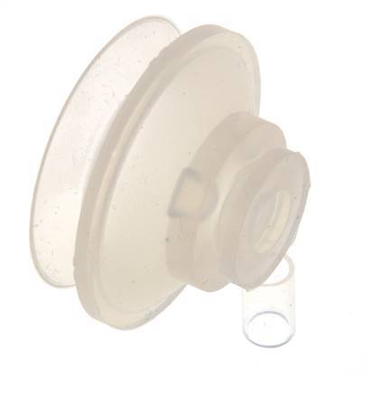 52mm Faltenbalg Silikon klar Vakuum Saugnapf Hub 12mm