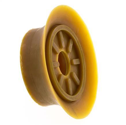 100mm Flacher NR Beige Vakuum-Saugnapf G 1/4 Zoll Innenhub 6mm dünne Lippen