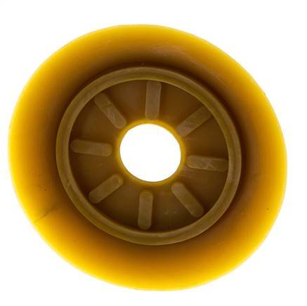 100mm Flacher NR Beige Vakuum-Saugnapf G 1/4 Zoll Innenhub 6mm dünne Lippen