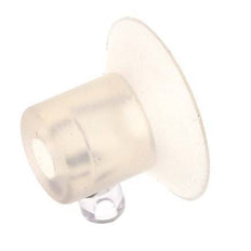 17mm flacher Silikon-Saugnapf, klar, Hub 2 mm