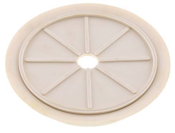 200mm Flacher NRE Weißer Vakuum-Saugnapf G 1/2 Zoll Innenhub 5mm Dünne Lippen