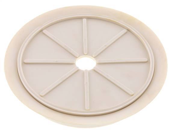 200mm Flacher NRE Weißer Vakuum-Saugnapf G 1/2 Zoll Innenhub 5mm Dünne Lippen