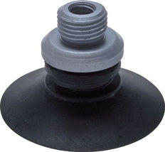 22mm Flat CR Black Vacuum Suction Cup Stroke 0.5mm Support Ribs [2 Pieces]