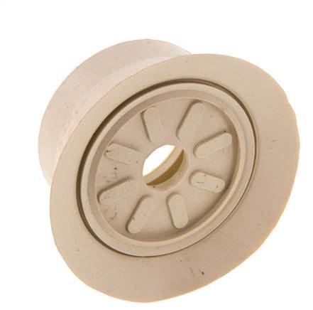 70mm Flacher NR Beige Vakuum-Saugnapf G 1/4 Zoll Innenhub 6mm Dünne Lippen