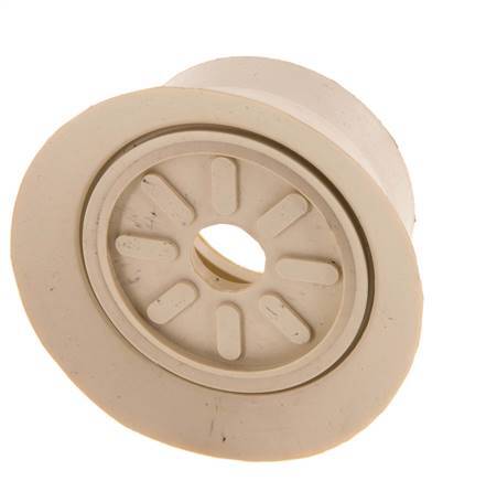 70mm Flacher NR Beige Vakuum-Saugnapf G 1/4 Zoll Innenhub 6mm Dünne Lippen