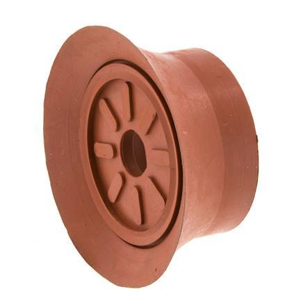 70mm Flacher SBR Rotbraun Vakuumsauger G 1/4 Zoll Innenhub 6mm Dünne Lippen