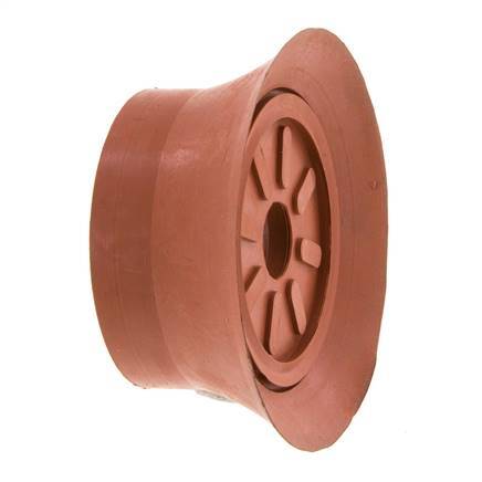 70mm Flacher SBR Rotbraun Vakuumsauger G 1/4 Zoll Innenhub 6mm Dünne Lippen