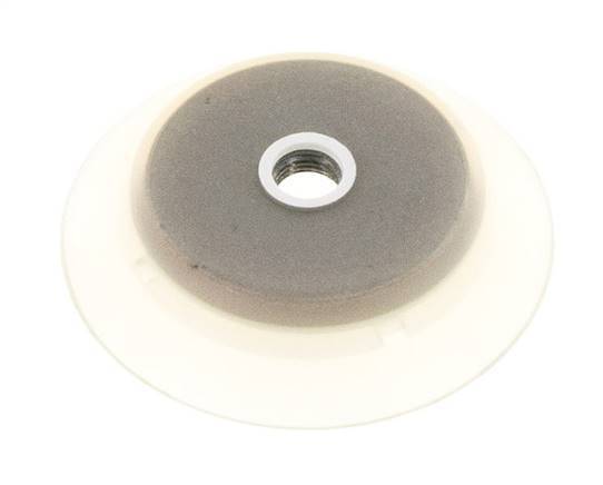 95mm flacher Silikon-Saugnapf, klar, G 1/4 Zoll, weiblich, Hub, 6mm, robuste Lippen