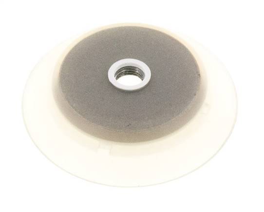 95mm flacher Silikon-Saugnapf, klar, G 1/4 Zoll, weiblich, Hub, 6mm, robuste Lippen