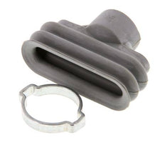 75x25mm Oval bellows NBR Grey Vacuum Suction Cup Stroke 10.5mm Ear Clamp