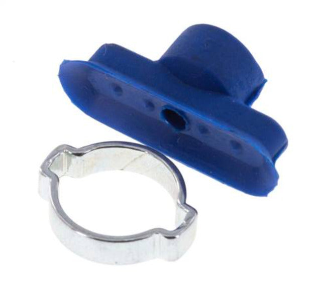 24x8mm Oval flat PUR Blue Vacuum Suction Cup Stroke 1mm Ear Clamp