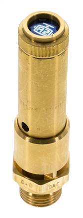 G 1/2'' Brass Pre-Set Safety Valve 39 bar (565.66 psi) DN 10