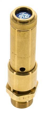 G 1/2'' Brass Pre-Set Safety Valve 39 bar (565.66 psi) DN 10