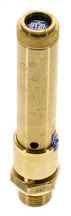 G 1/2'' Sicherheitsventil aus Messing, voreingestellt 44 bar (638,18 psi) DN 10
