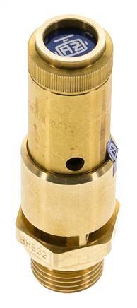 G 1/2'' Brass Pre-Set Safety Valve 7.2 bar (104.43 psi) DN 10