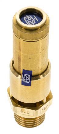 G 1/2'' Brass Pre-Set Safety Valve 7.2 bar (104.43 psi) DN 10