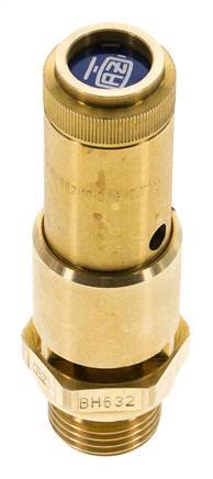 G 1/2'' Brass Pre-Set Safety Valve 7.6 bar (110.23 psi) DN 10