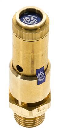G 1/2'' Brass Pre-Set Safety Valve 7.8 bar (113.13 psi) DN 10