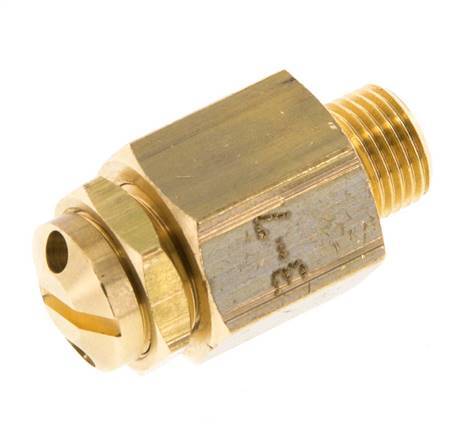 G 1/8'' Sicherheitsventil aus Messing, einstellbar, 3-7 bar (43,51-101,53 psi)
