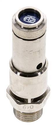 G 1/2'' Nickel-plated Brass Pre-Set Safety Valve 5 bar (72.52 psi) DN 10