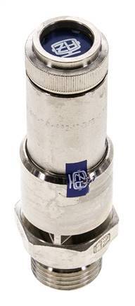 G 1/2'' Nickel-plated Brass Pre-Set Safety Valve 0.5 bar (7.25 psi) DN 10