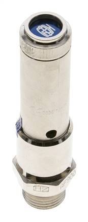 G 1/2'' Nickel-plated Brass Pre-Set Safety Valve 15 bar (217.56 psi) DN 10