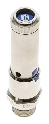G 1/2'' Nickel-plated Brass Pre-Set Safety Valve 30 bar (435.12 psi) DN 10