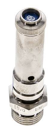 G 1/2'' Nickel-plated Brass Pre-Set Safety Valve 15 bar (217.56 psi) DN 8