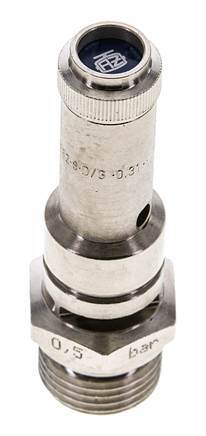 G 1/2'' Nickel-plated Brass Pre-Set Safety Valve 5.5 bar (79.77 psi) DN 8