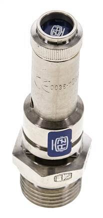 G 1/2'' Nickel-plated Brass Pre-Set Safety Valve 0.5 bar (7.25 psi) DN 8