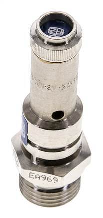 G 1/2'' Nickel-plated Brass Pre-Set Safety Valve 0.5 bar (7.25 psi) DN 8